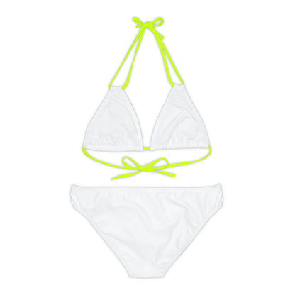 White Strappy Bikini Set (AOP)