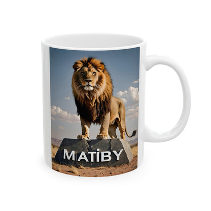 Matiby Lion Ceramic Mug, 11oz