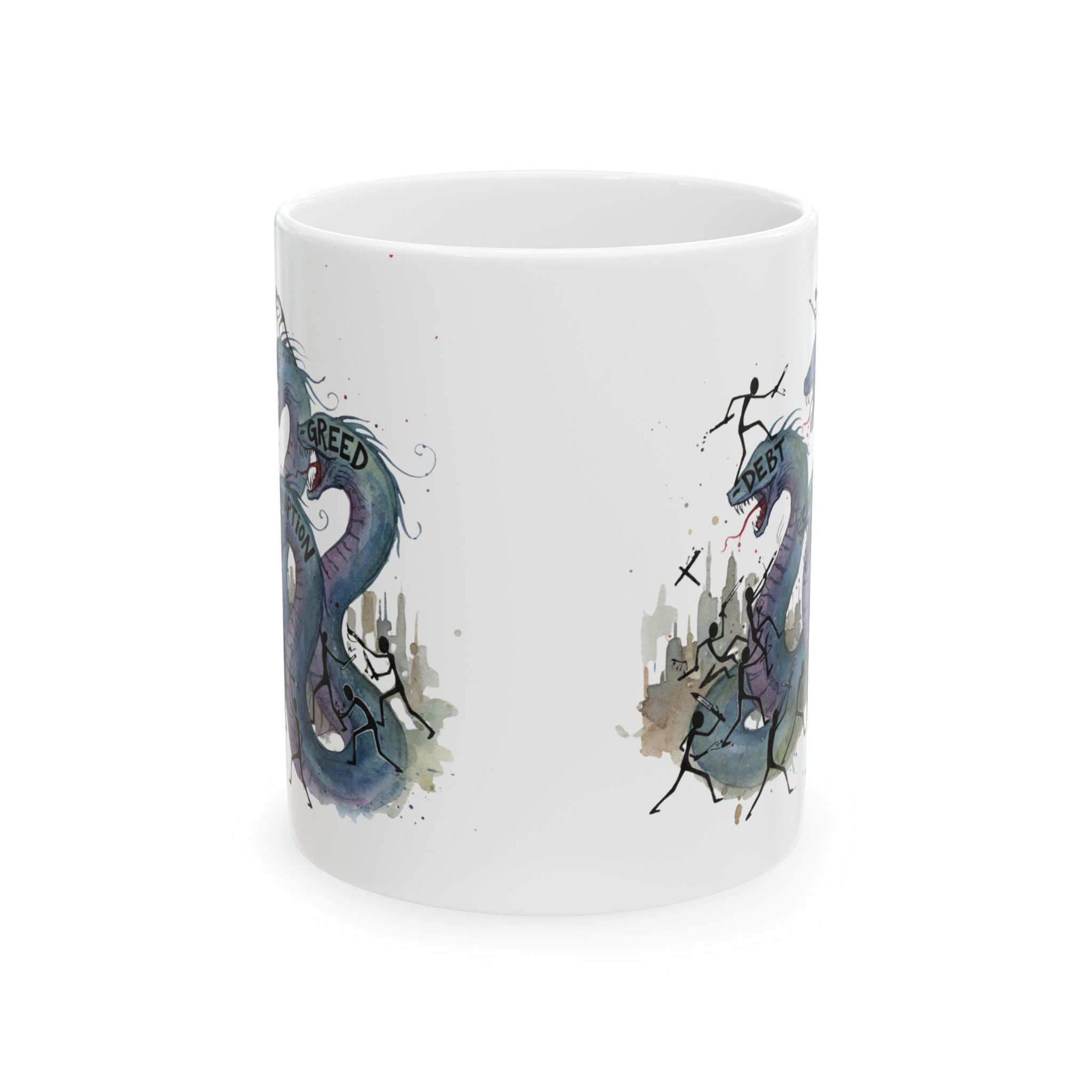 Reporting For Duty On The White Ceramic Mug — Time To Unite Against The D C G Hydra Serpents 11oz/15oz