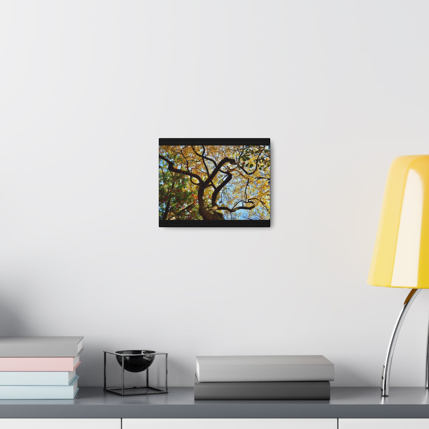 Fall Leaves Black Canvas Gallery Wraps