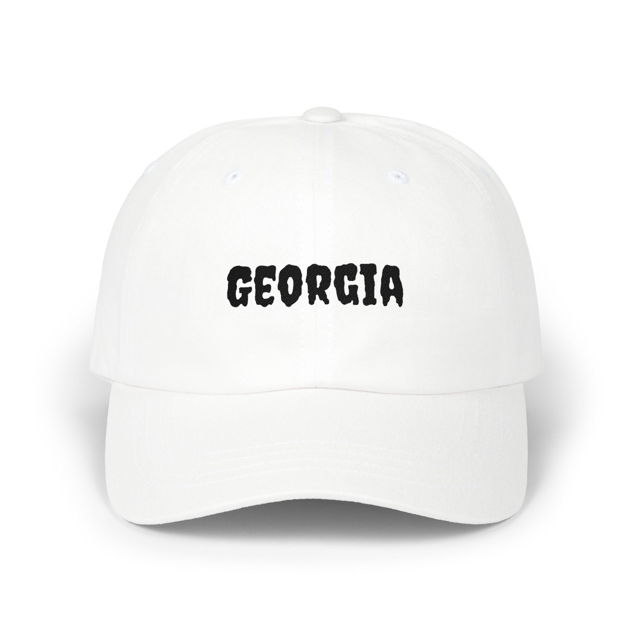 Georgia United States of America Black Embroidered Classic Dad Cap | GA 4th USA Baseball Hat