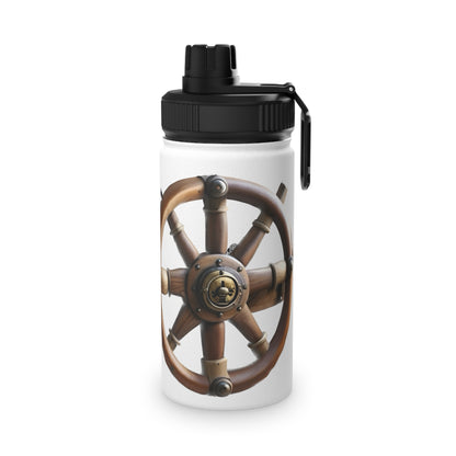 Nautical Helm Stainless Steel Water Bottle, Sports Lid