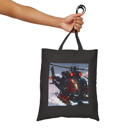 Helicopter Cotton Canvas Tote Bag