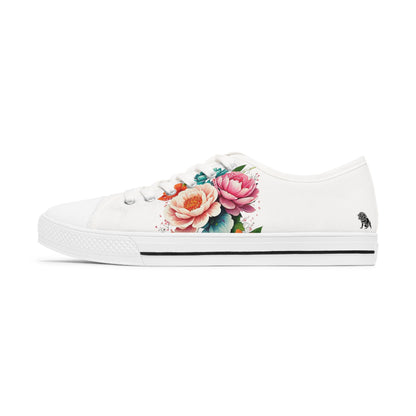 Matiby Flower Women's White Low Top Sneakers