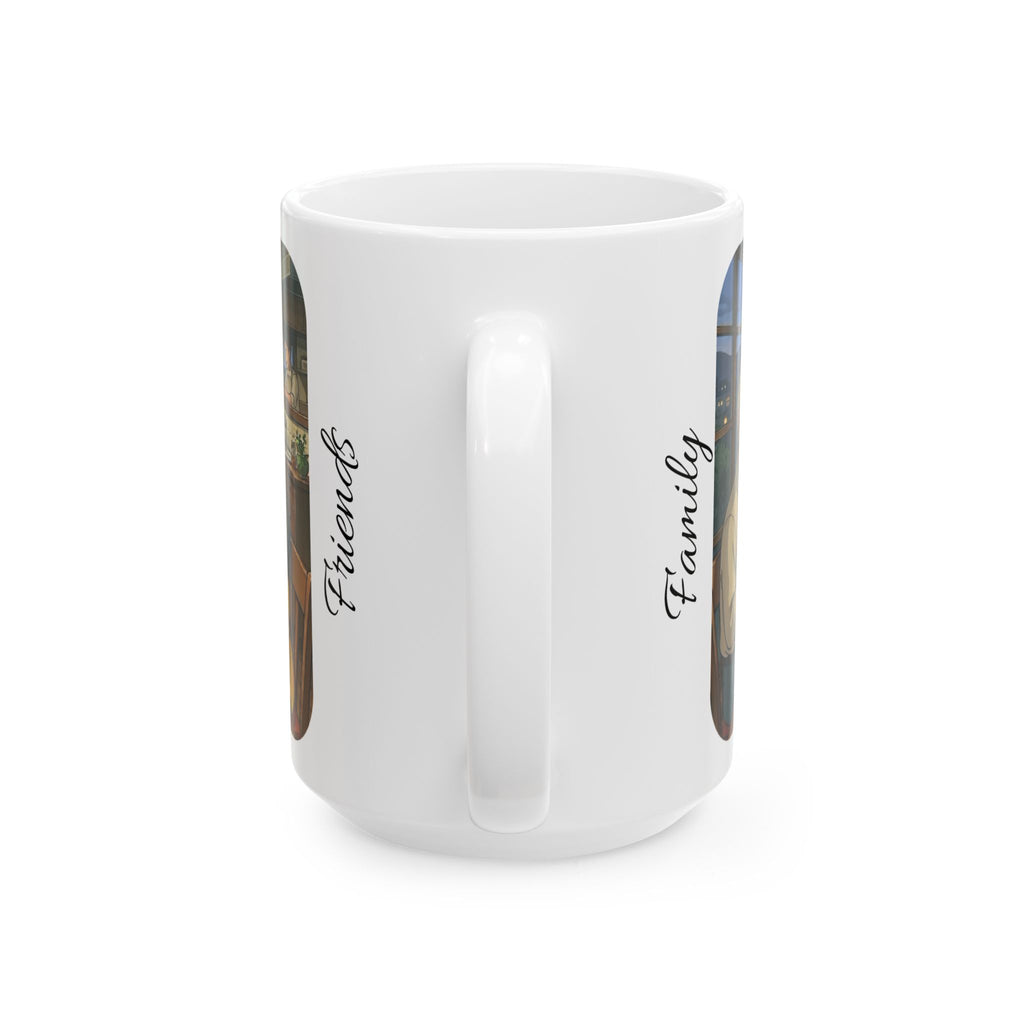 Family & Friends #6 Forever White Ceramic Mug — Cozy Feast Cup (11oz/15oz)