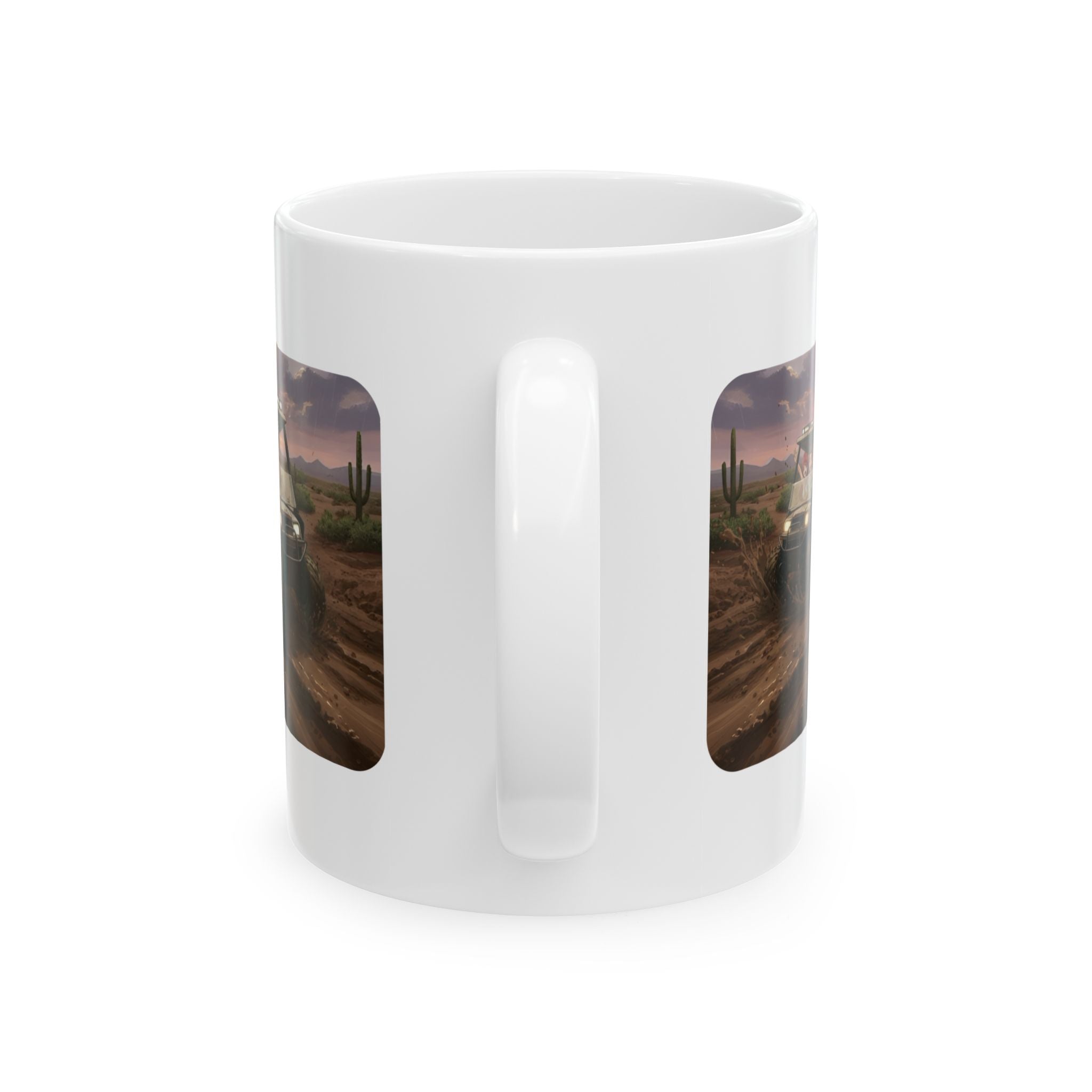 Anime Golf Cart Mud Racing Adventures #3 White Ceramic Mug — Find Your Path To The Essentials Cup (11oz & 15oz)