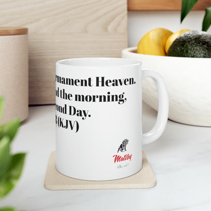 Bible Speaks Gen 1:8 Ceramic Mug, 11oz