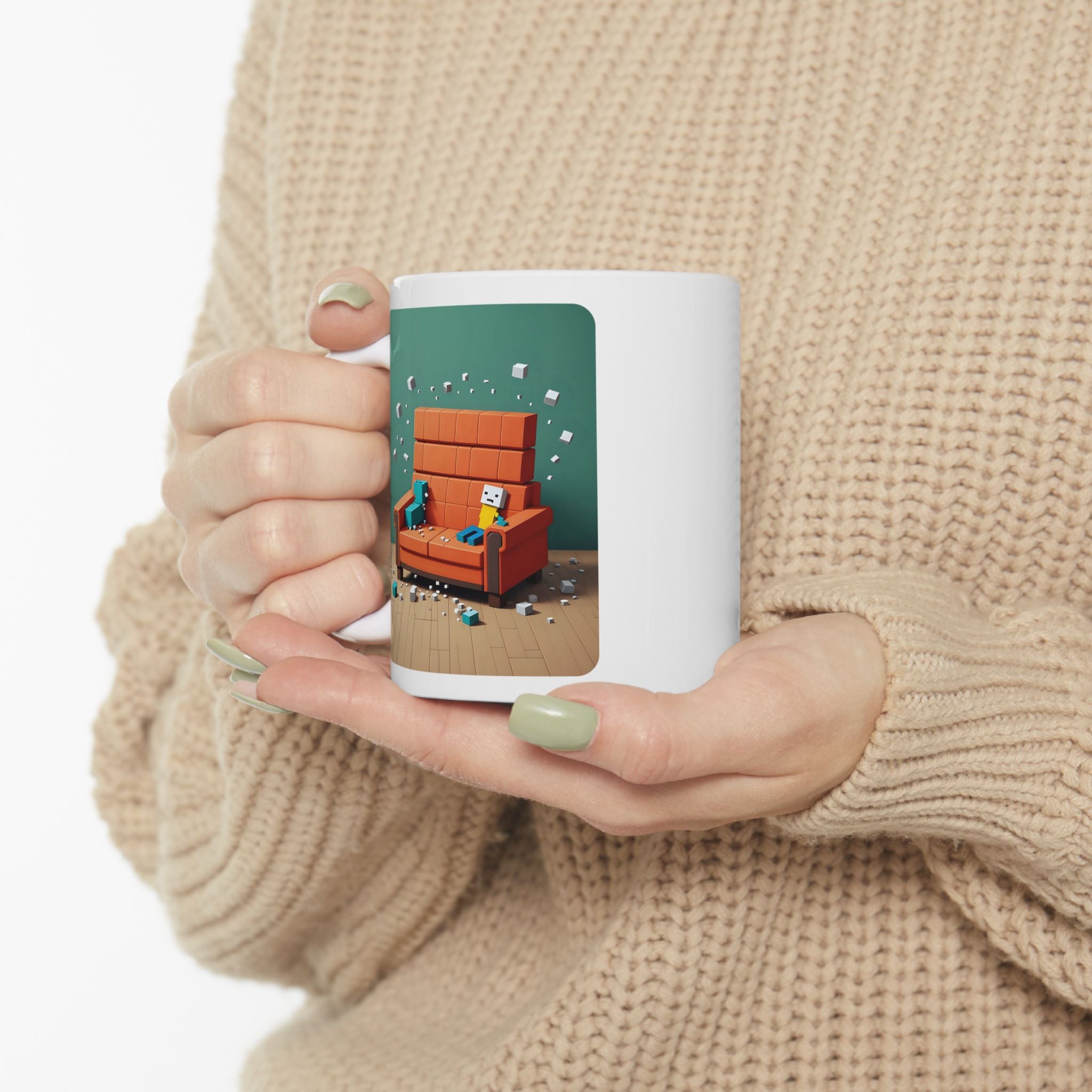 Voxel Expresso White Ceramic Mug —The Aftermath Tea Mug (11oz, 15oz)