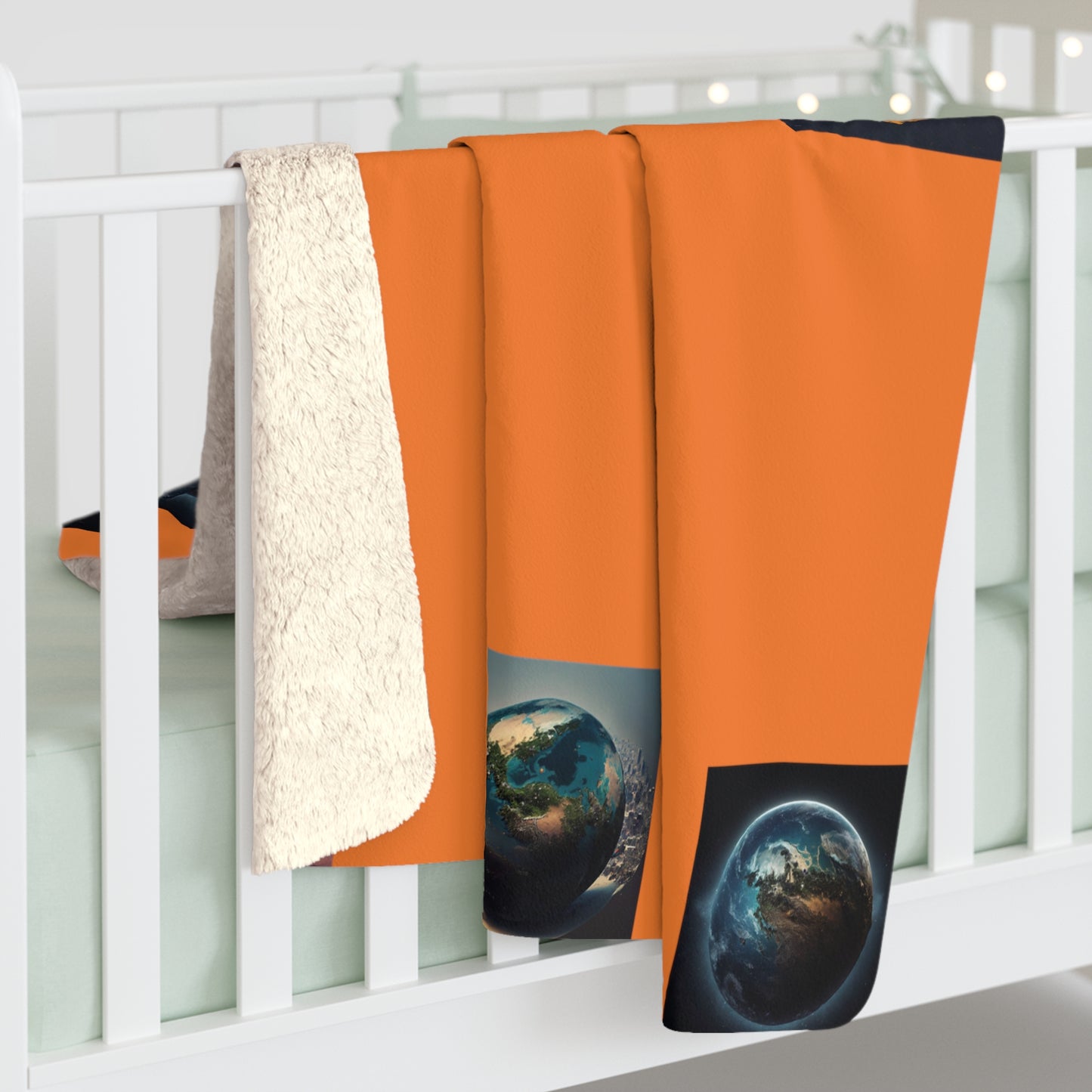 Matiby MEK Orange Sherpa Fleece Blanket