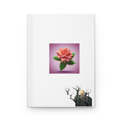 Thorn Rose Hardcover Journal Matte White