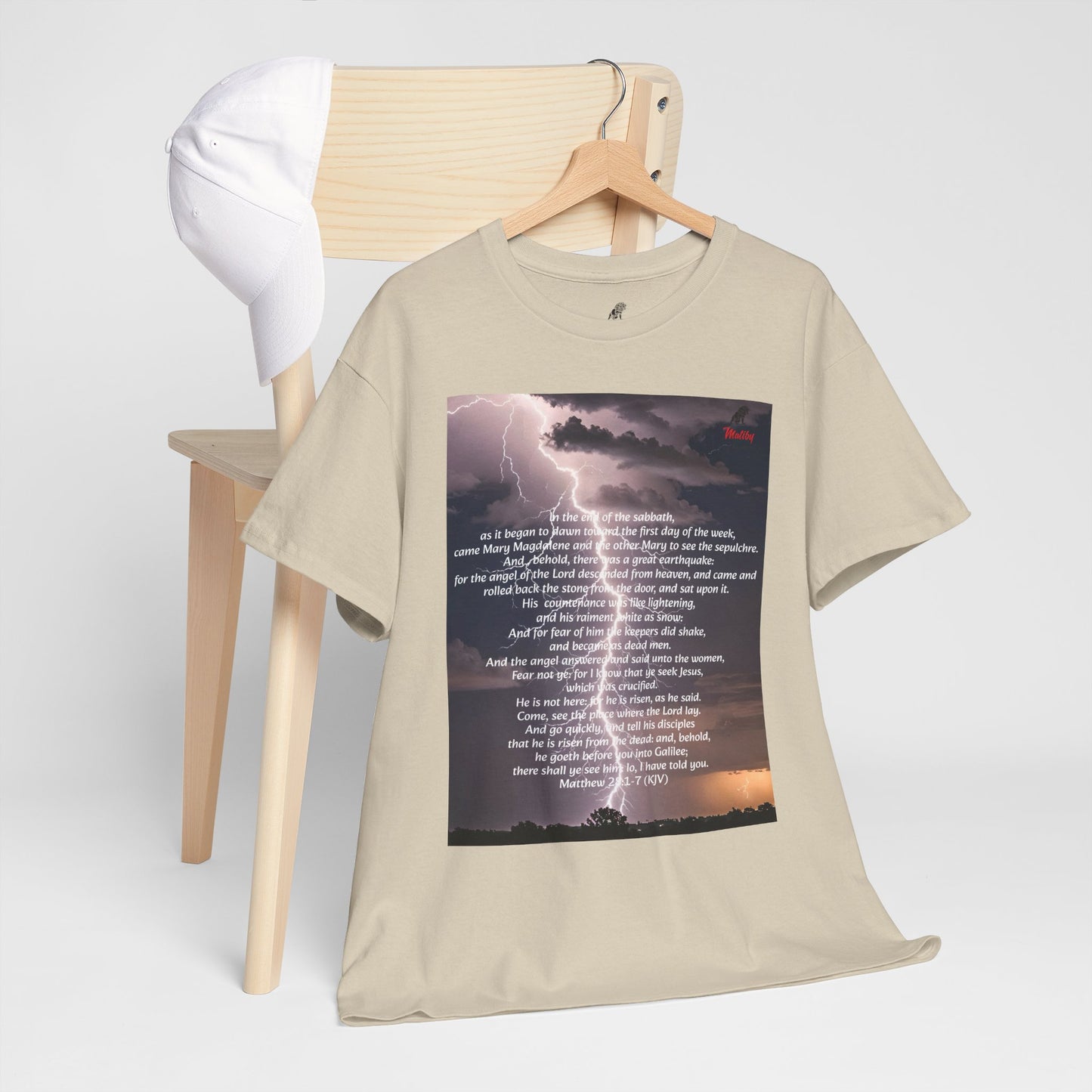 Lightning Style He is Risen Unisex Heavy Cotton Tee