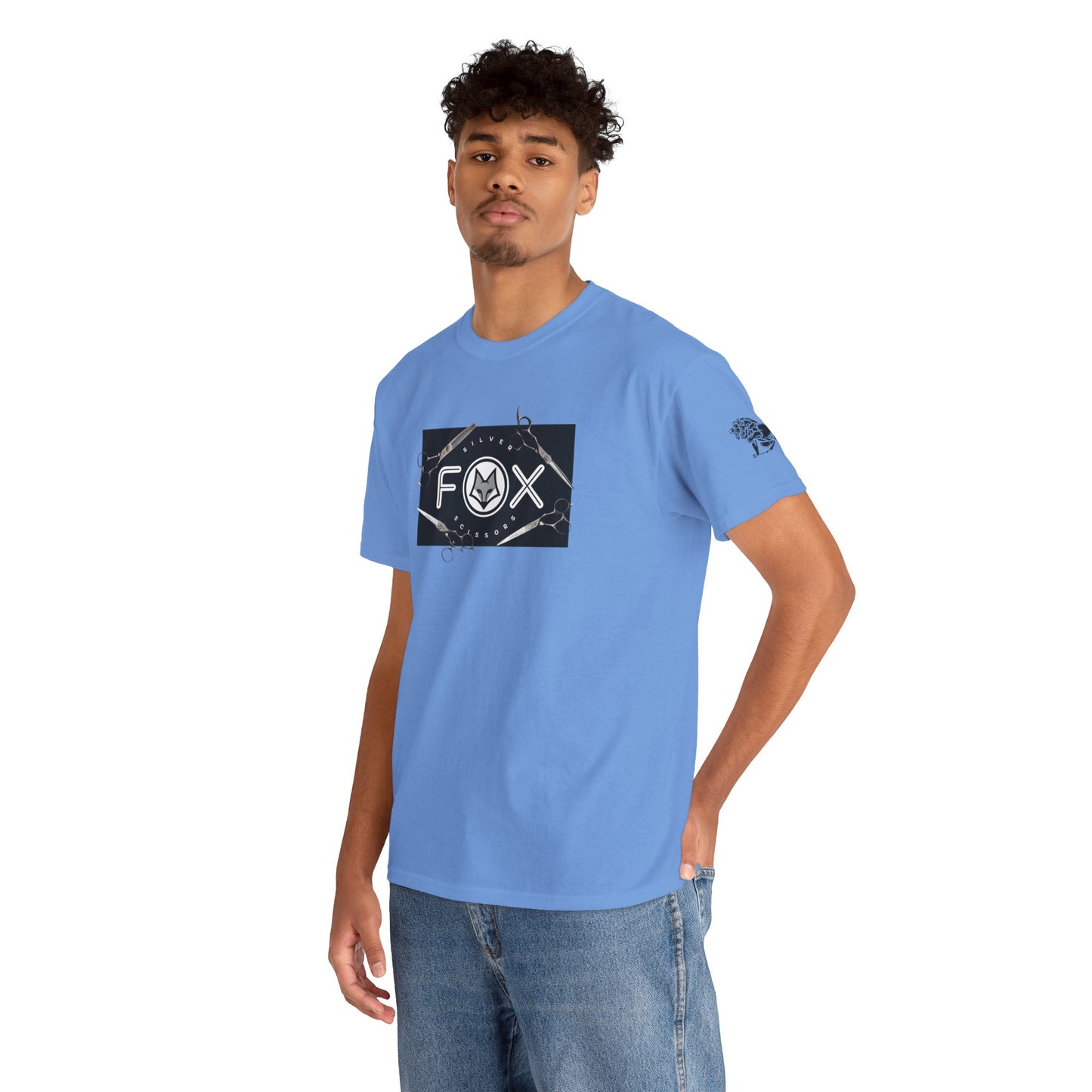 Silver Fox Scissors Unisex Heavy Cotton Tee