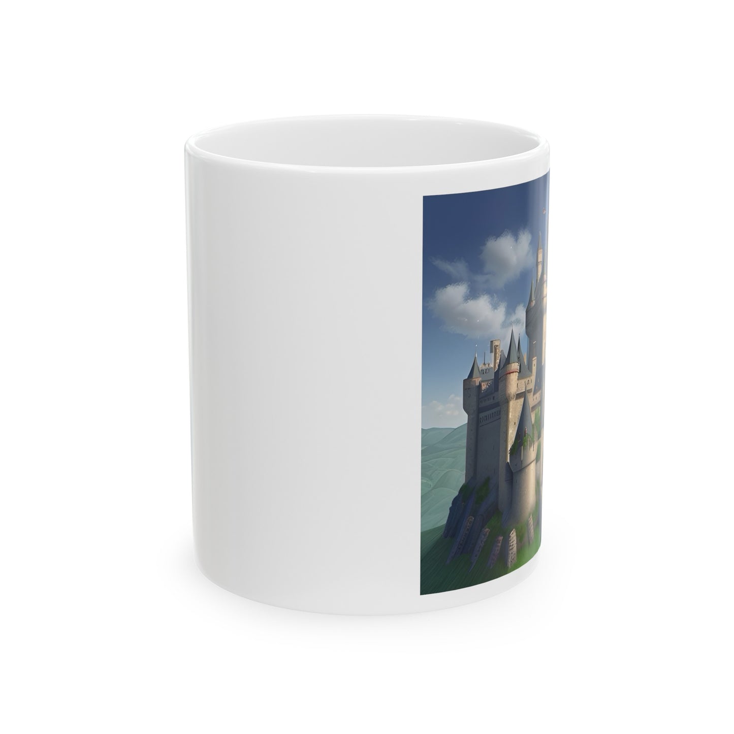 Artzy Castle Ceramic Mug, 11oz