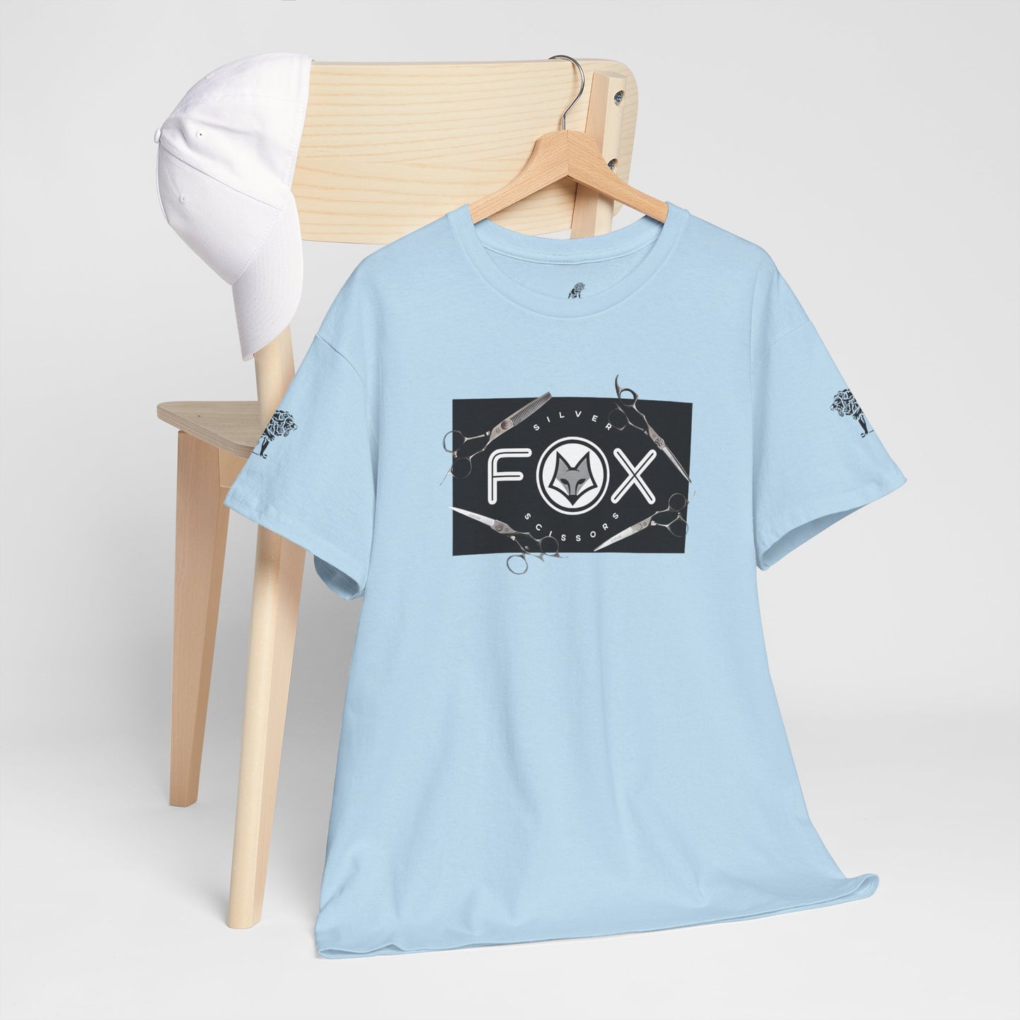 Silver Fox Scissors Unisex Heavy Cotton Tee