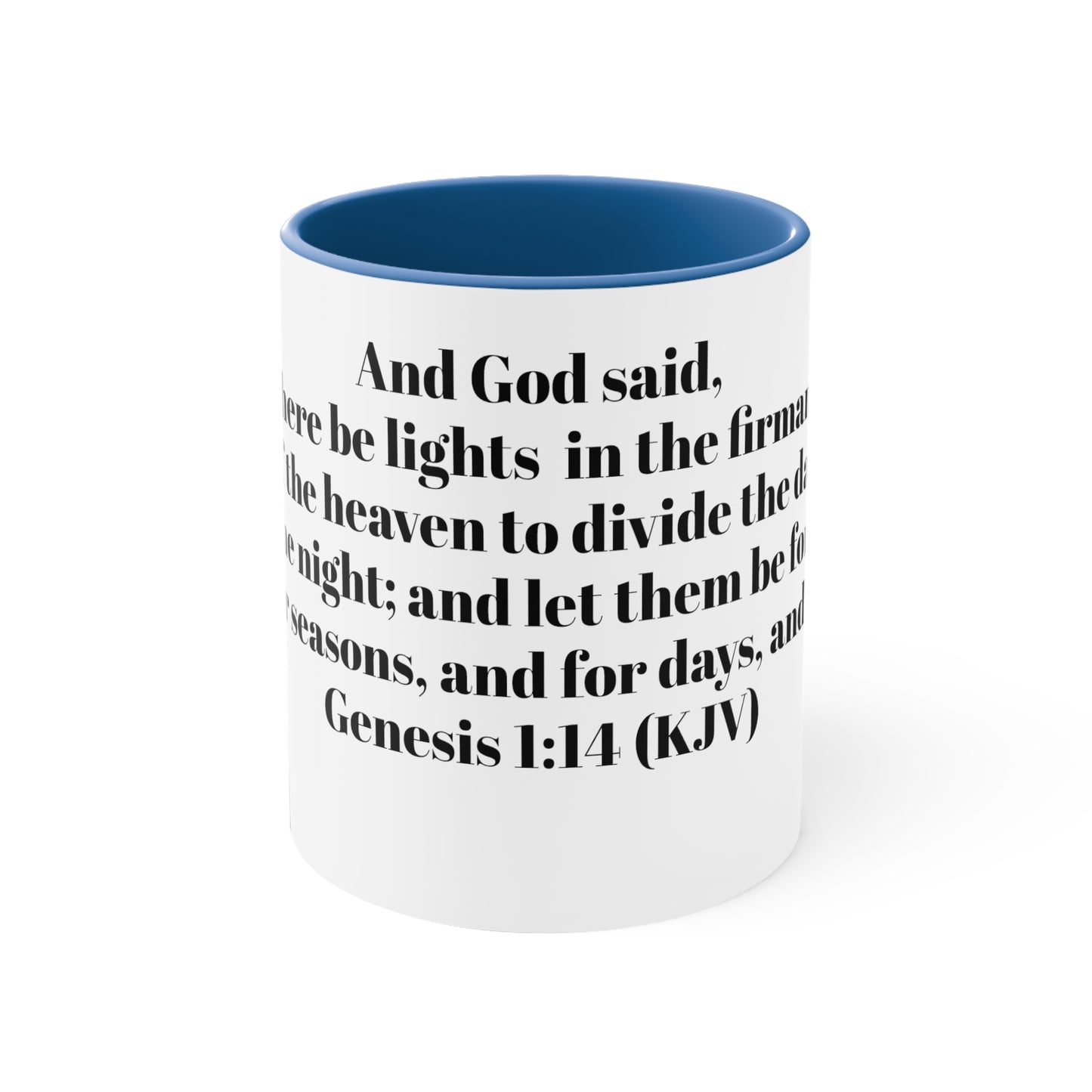 Bible Speaks Gen 1:14 Accent Mug, 11oz