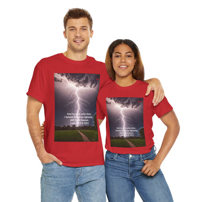 Lightning Style Satan's Fall Unisex Heavy Cotton Tee