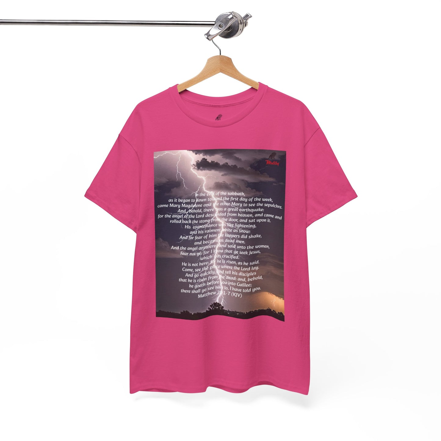 Lightning Style He is Risen Unisex Heavy Cotton Tee