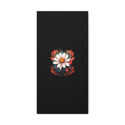 Floral Black Canvas Gallery Wraps