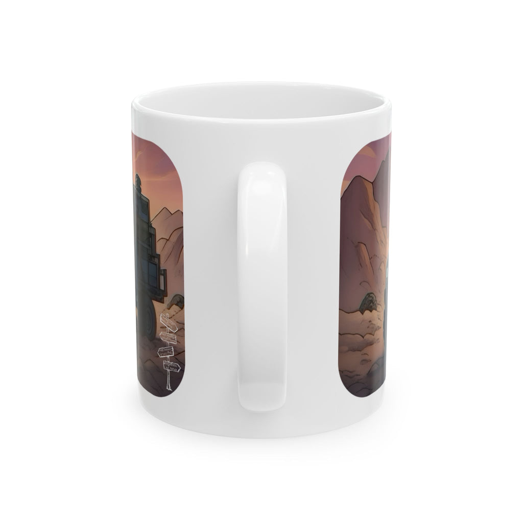 Adventure 4x4 Trucks #42, Family On The Move White Ceramic Mug — Find Your Path To The Essentials Cup (11oz & 15oz)