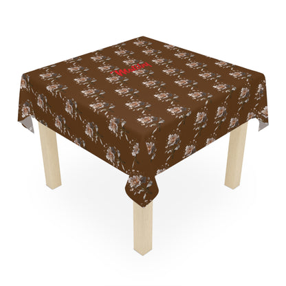 Matiby Dark Brown Flower Tablecloth