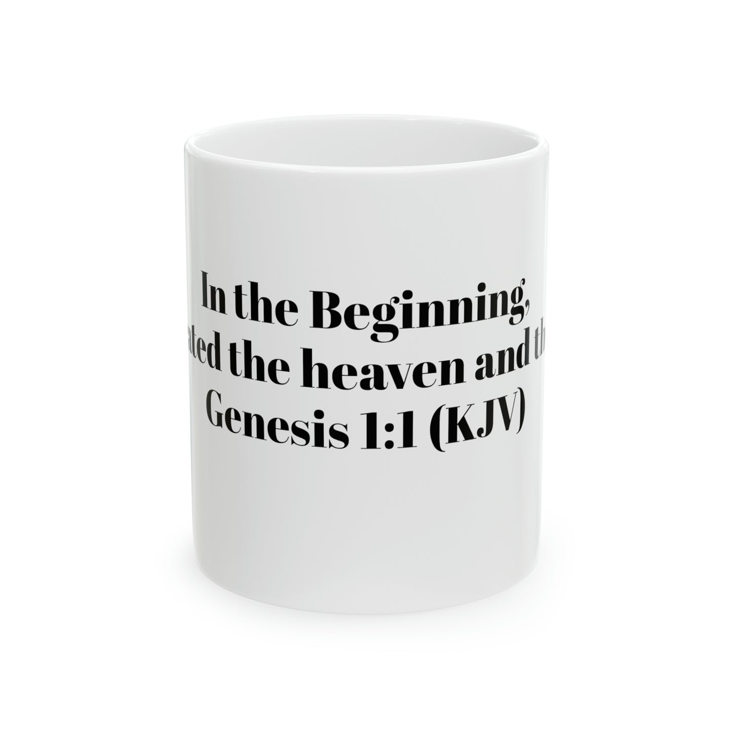 Bible Speaks Gen 1:1 Ceramic Mug, 11oz