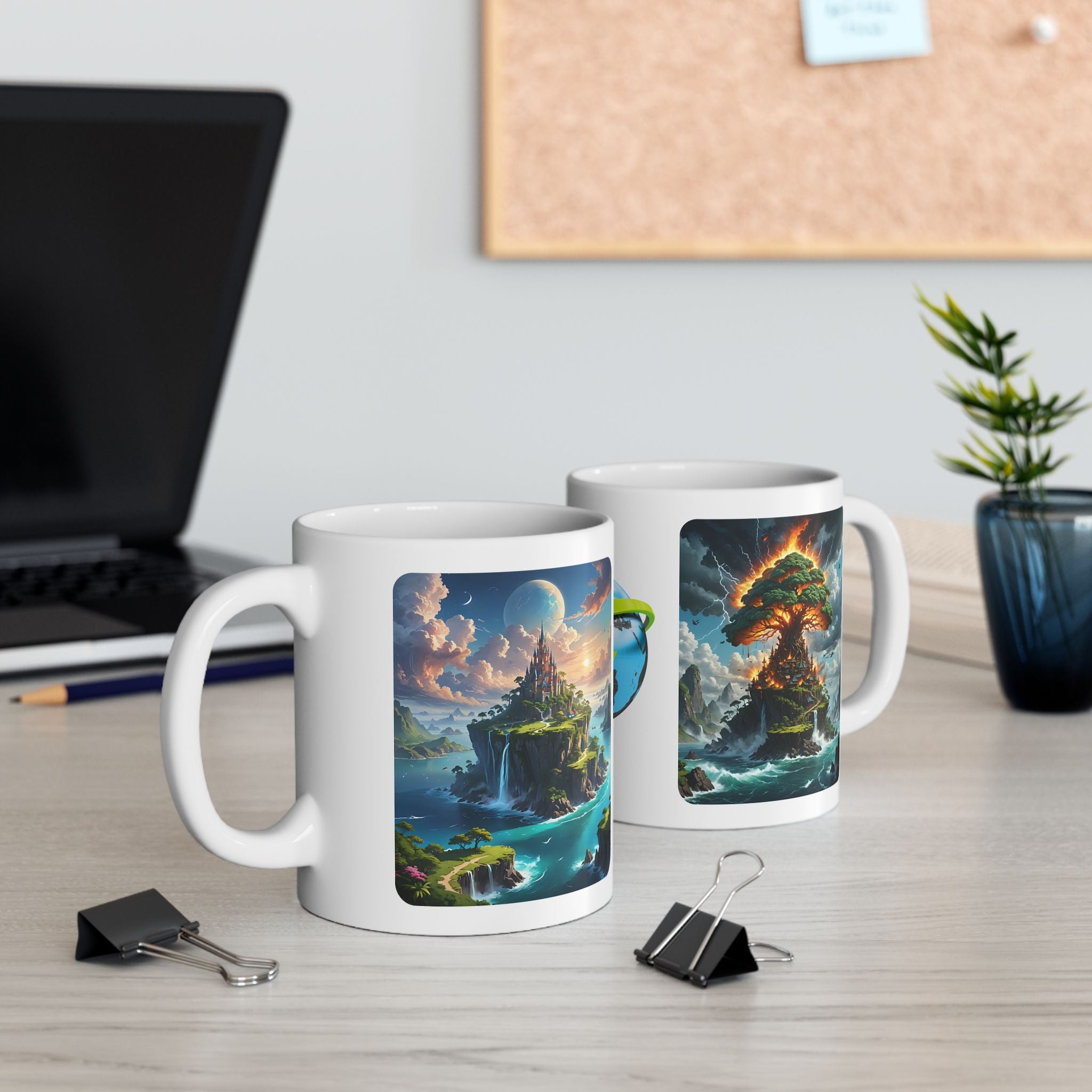 Contrast & Perspective #7 White Ceramic Mug — Time & Chance Daily Cup (11oz, 15oz)