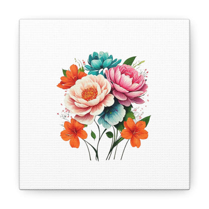 Floral White Canvas Gallery Wraps