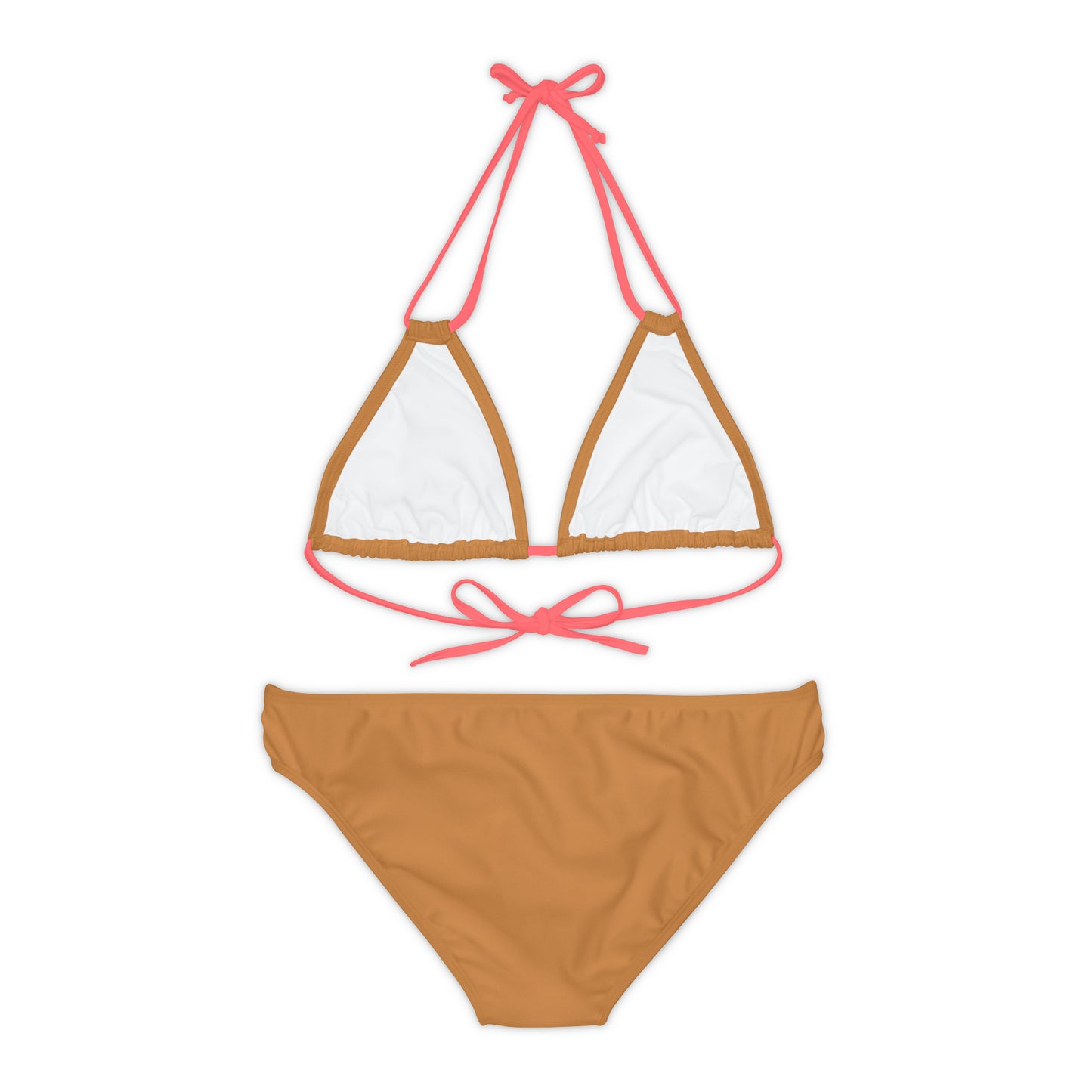 Light Brown Strappy Bikini Set (AOP)