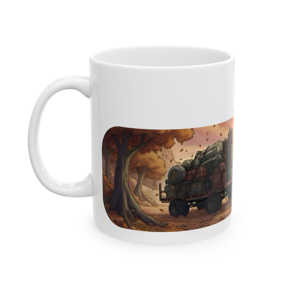 Adventure 4x4 Trucks #38, Sibling Brothers & Sisters On The Move White Ceramic Mug — Find Your Path To The Essentials Cup (11oz & 15oz)