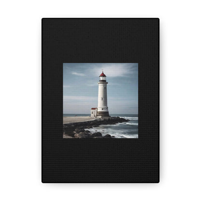 Lighthouse Black Canvas Gallery Wraps