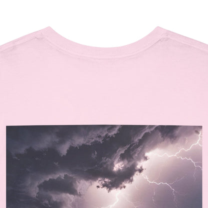 Lightning Style People Tremble Unisex Heavy Cotton Tee, Dual Side, W Font