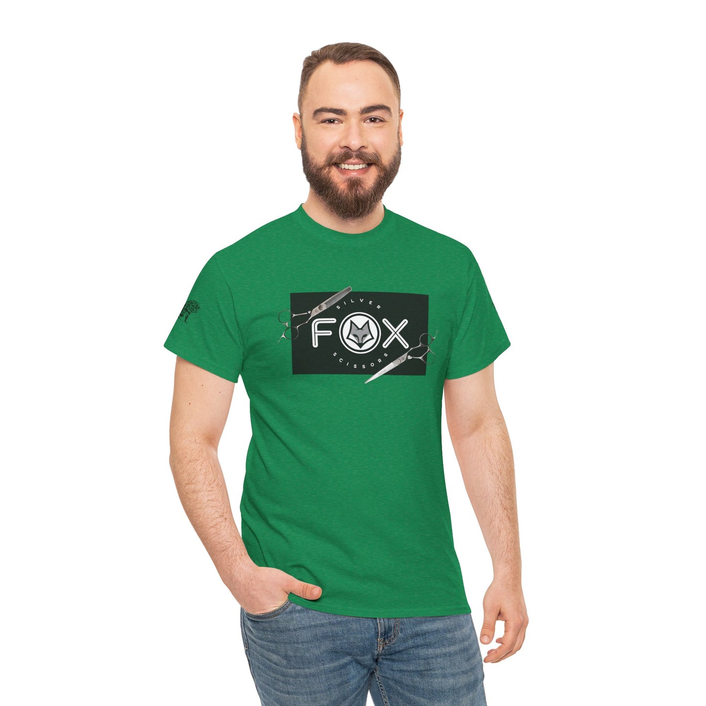 Silver Fox Scissors Unisex Heavy Cotton Tee