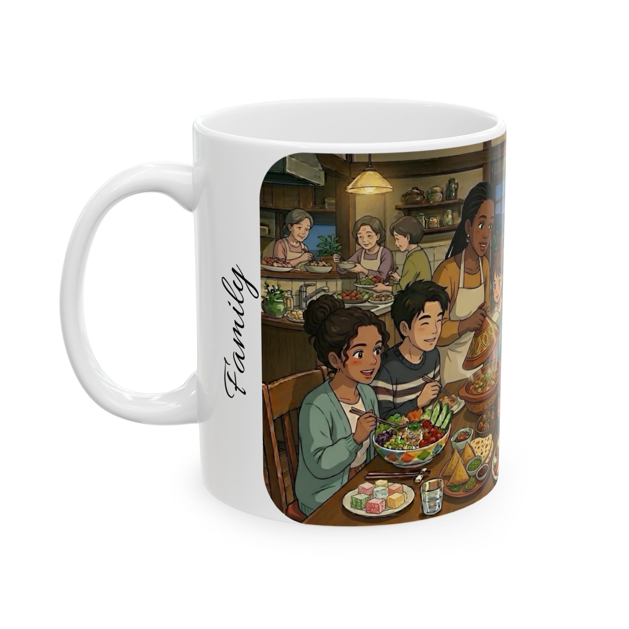 Family & Friends #1 Forever White Ceramic Mug — Cozy Feast Cup (11oz/15oz)