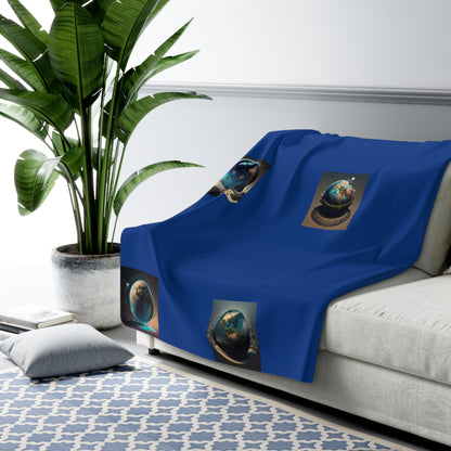 Matiby MEK Blue Sherpa Fleece Blanket