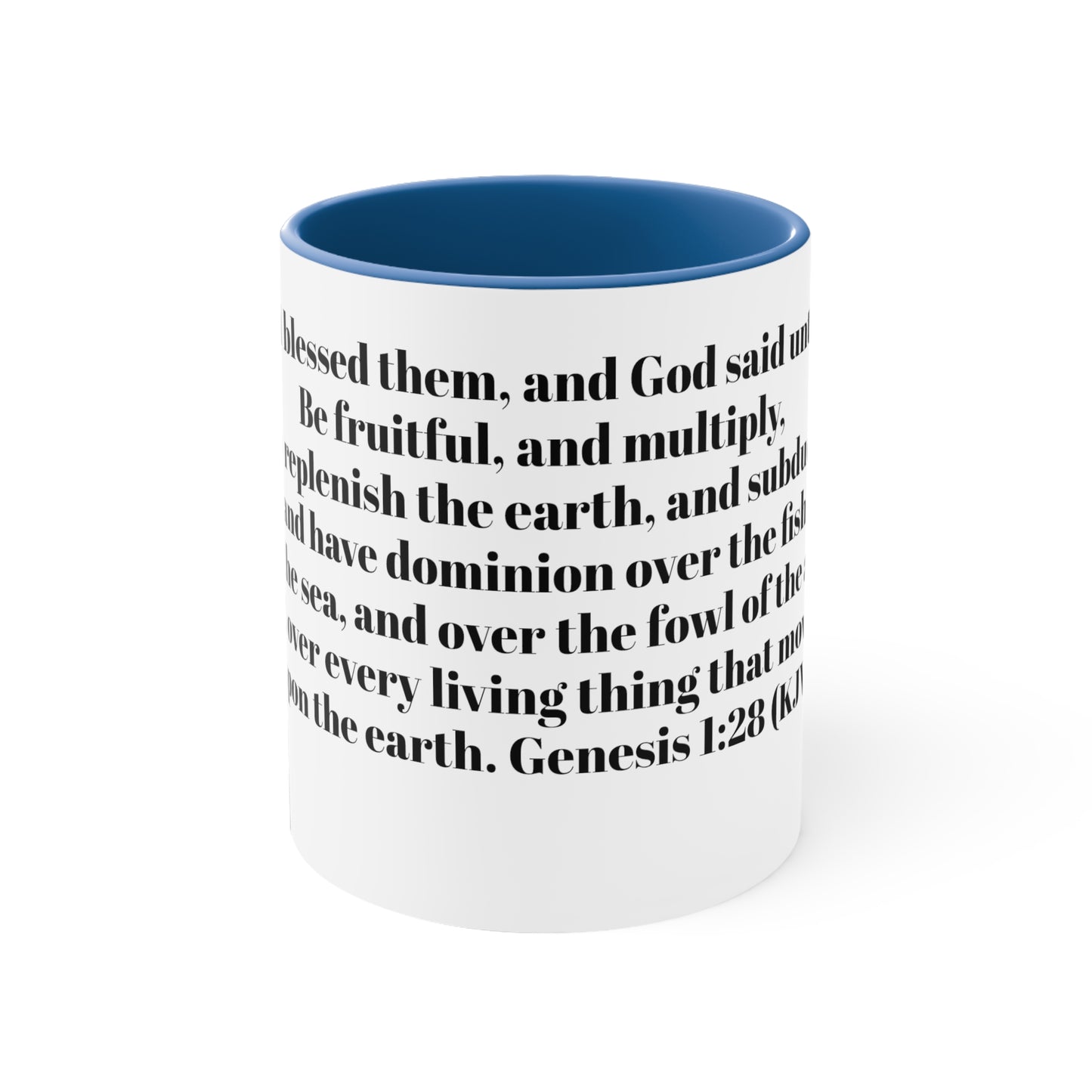 Bible Speaks Gen 1:28 Accent Mug, 11oz