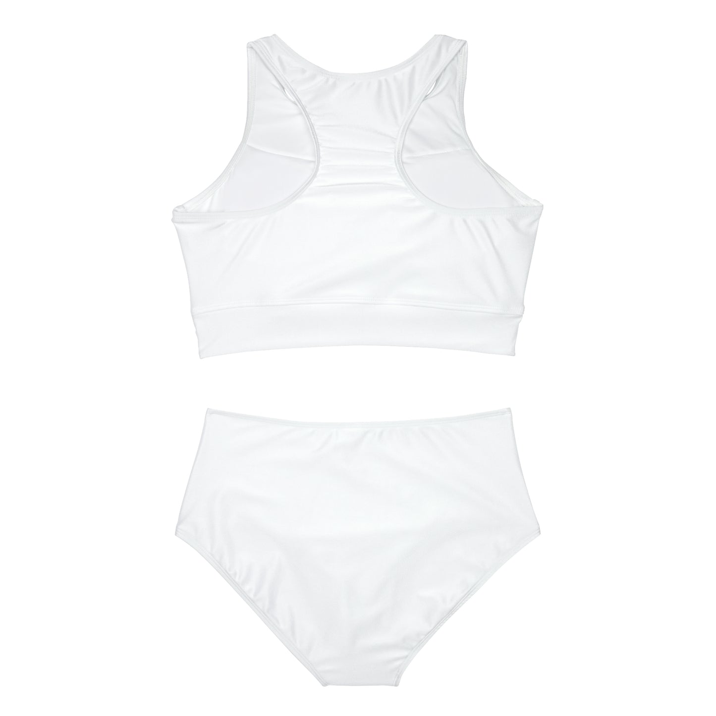 White Sporty Bikini Set (AOP)