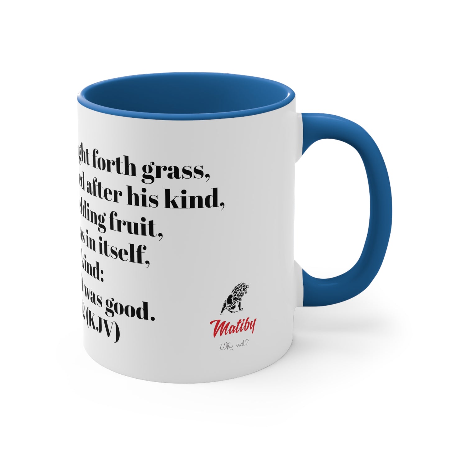 Bible Speaks Gen 1:12 Accent Mug, 11oz