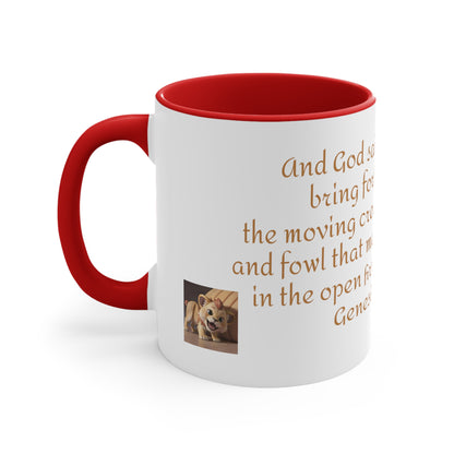 Bible Speaks Gen 1:20 Accent Mug, 11oz