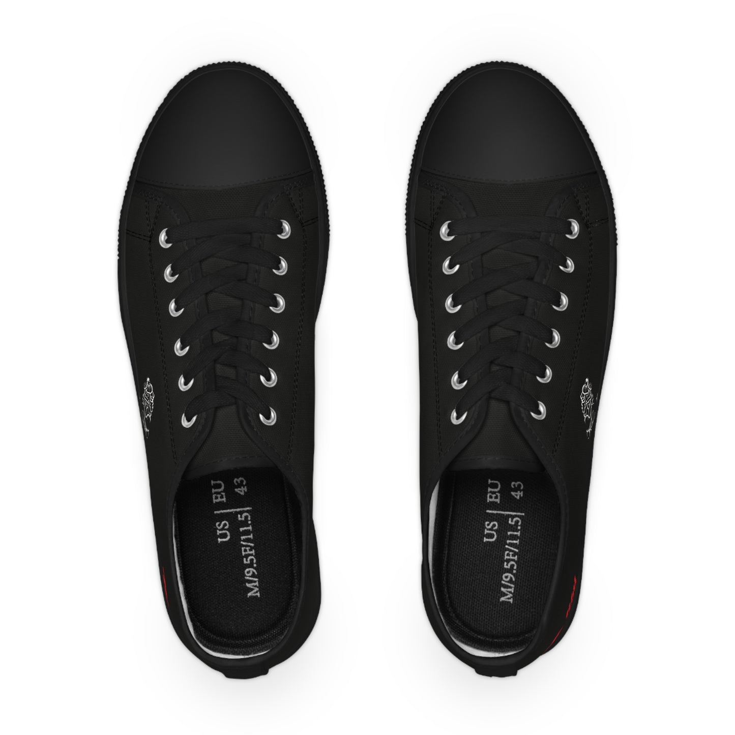 Men's "Midnight" Black Low Top Sneakers