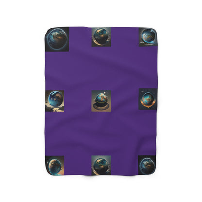 Matiby MEK Purple Sherpa Fleece Blanket