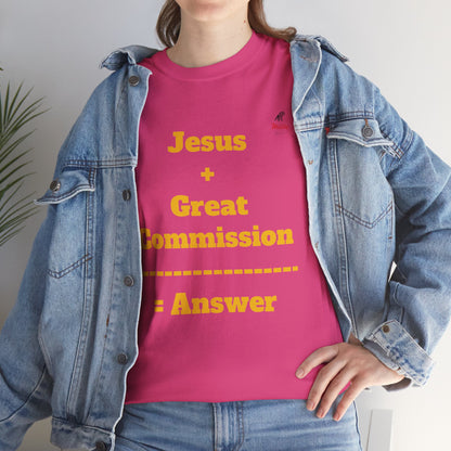 Jesus+Great Commission Unisex Heavy Cotton Tee