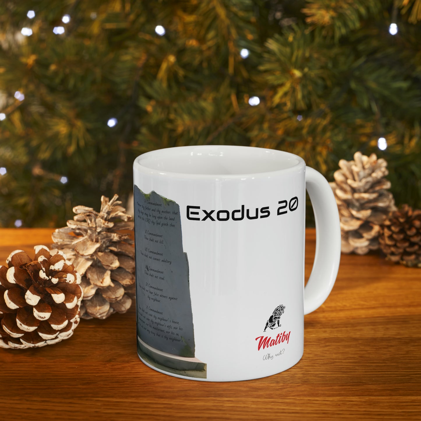 Bible Speaks Exodus 20 Ceramic Mug, 11oz