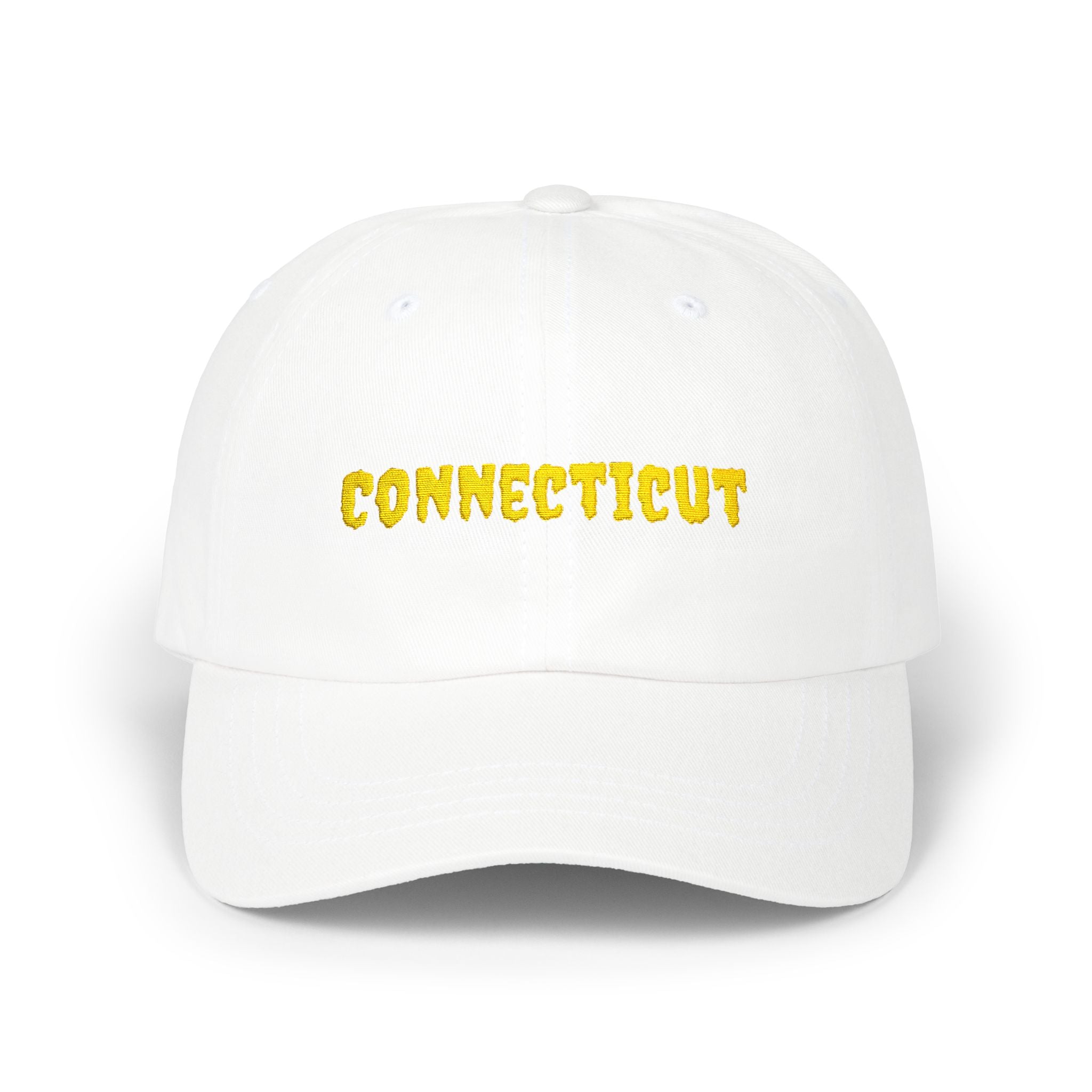 Connecticut United States of America Gold Embroidered Classic Dad Cap | CT 5th USA Baseball Hat