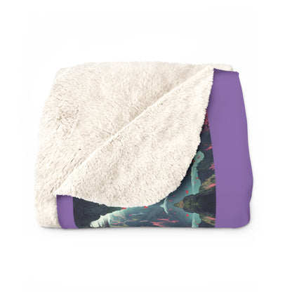 Matiby MEK Light Purple Sherpa Fleece Blanket