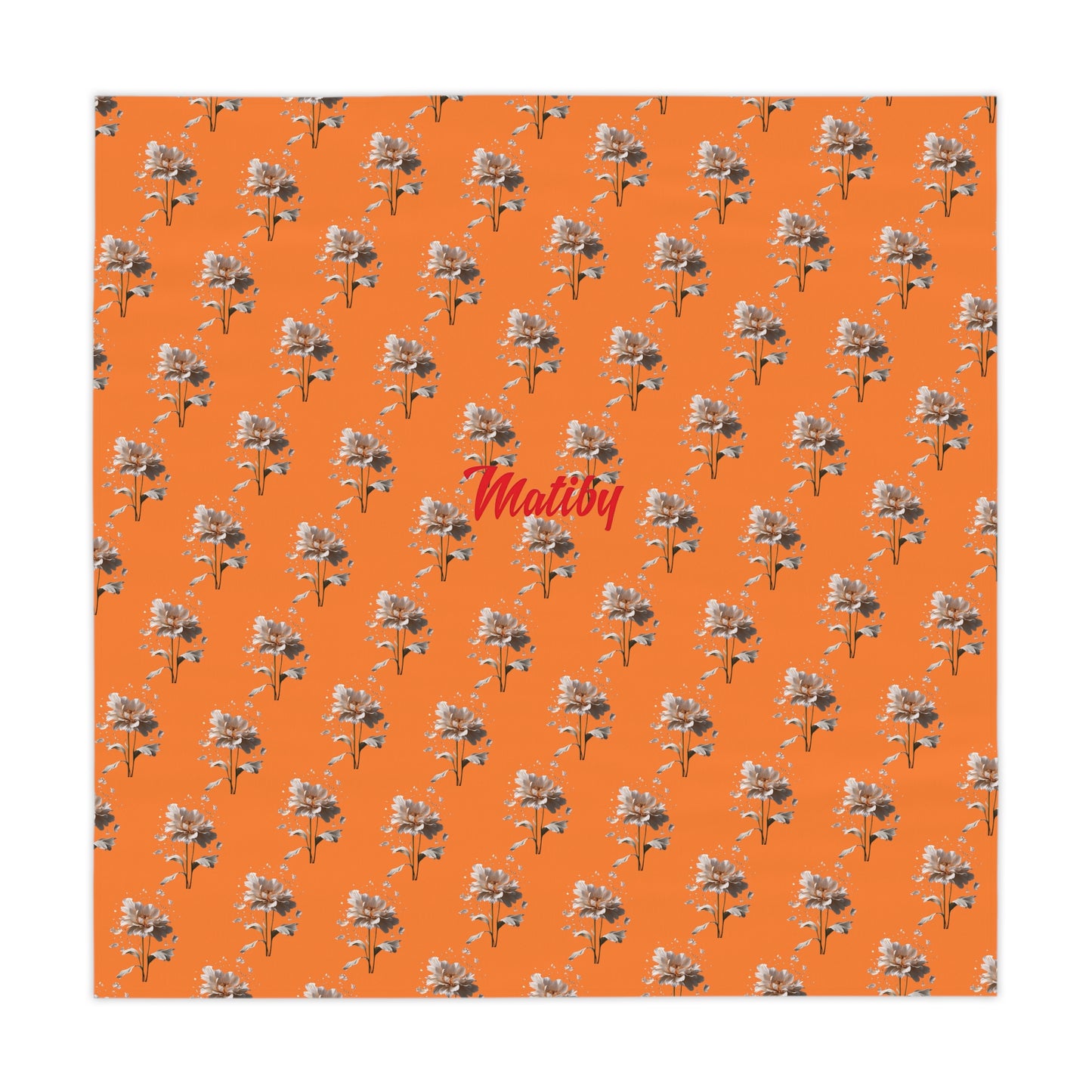 Matiby Orange Flower Tablecloth