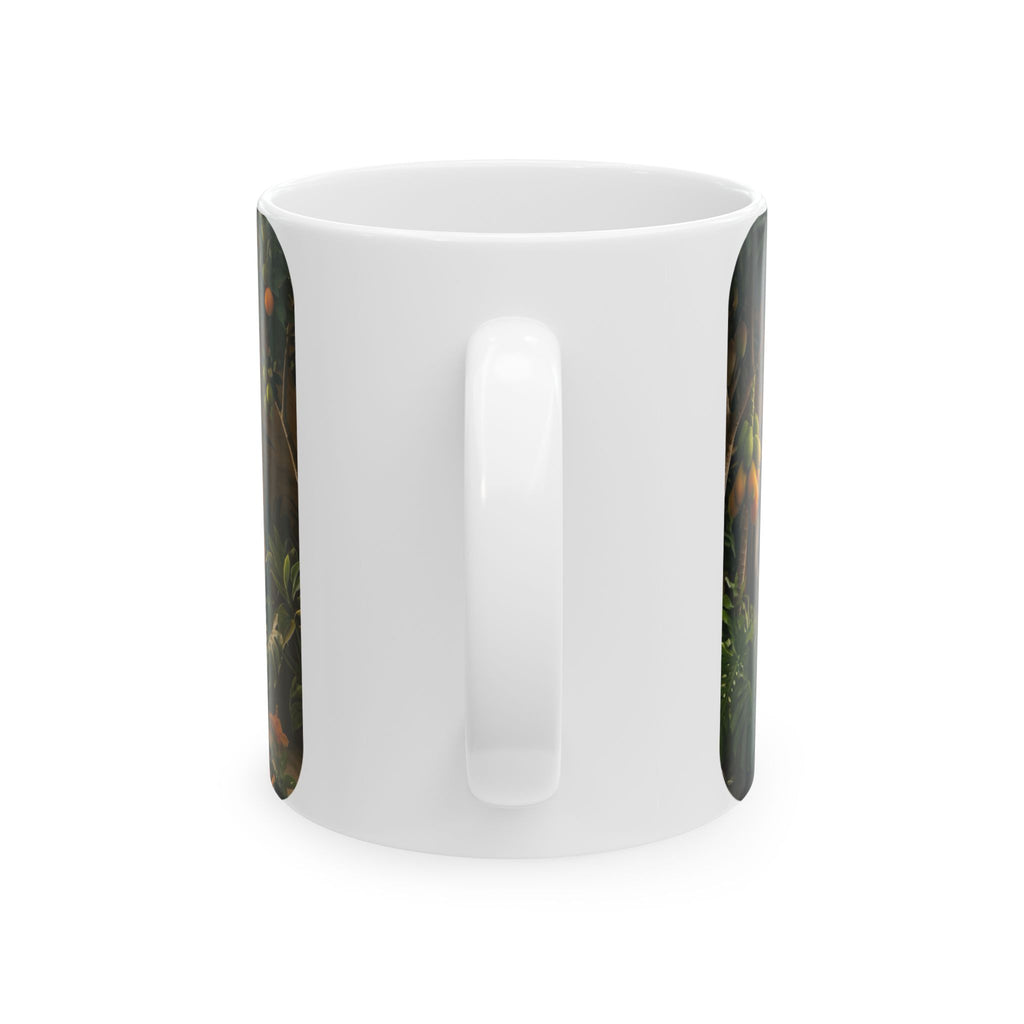 Tropical Cave Paradise White Ceramic Mug,  Relaxing Escape Cup (11 oz, 15 oz)