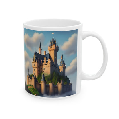 Artzy Castle Ceramic Mug, 11oz