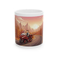 Open Road Sunset Vista White Ceramic Mug – Life’s Little Wonders Cup (11oz/15oz)