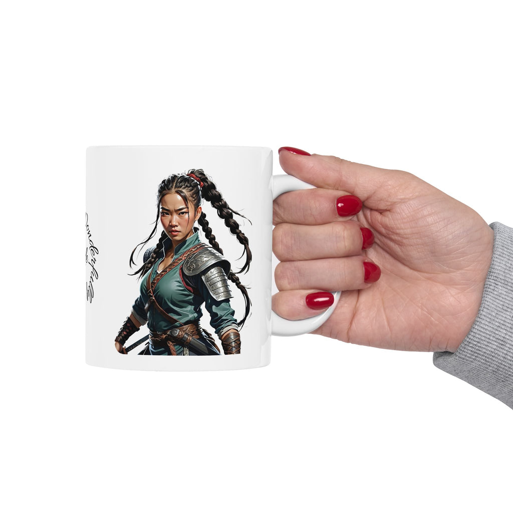 Gentle Woman of Valor #19 White Ceramic Mug - Fearfully & Wonderfully Made Tribute Cup (11oz/15oz)