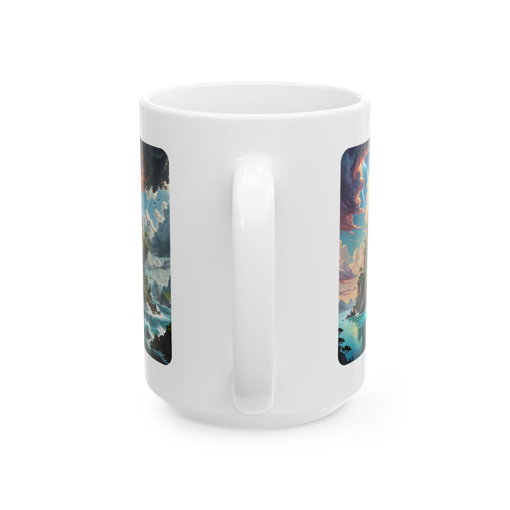 Contrast & Perspective #5 White Ceramic Mug — Time & Chance Daily Cup (11oz, 15oz)
